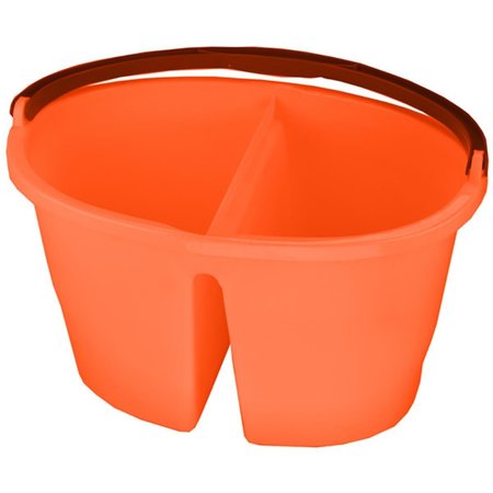 TOTALTURF 17 qt. Oval 2-in-1 Utility Bucket, Orange TO2507379